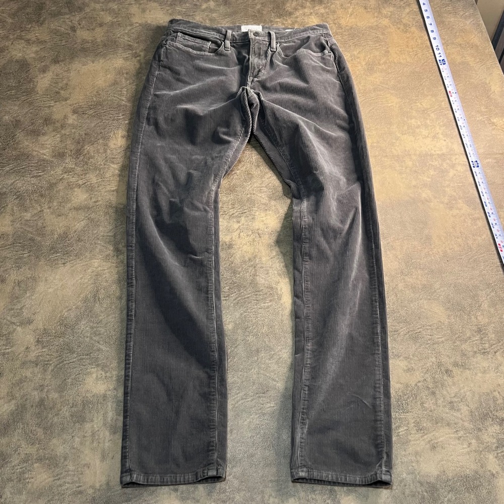 FRAME L'Homme Slim Pants Mens 31 Grey Corduroy 32" Inseam‎